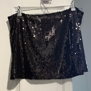 ASOS Black Sequin Mini Skirt